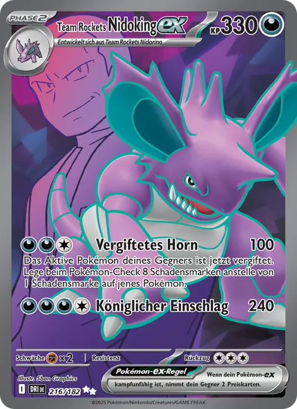 Team Rockets Nidoking-ex card image