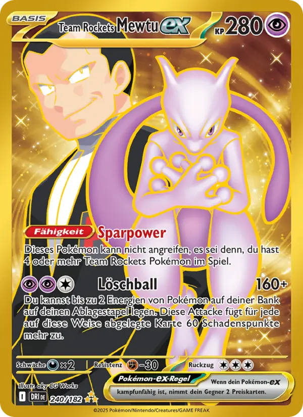 Team Rockets Mewtu-ex card image