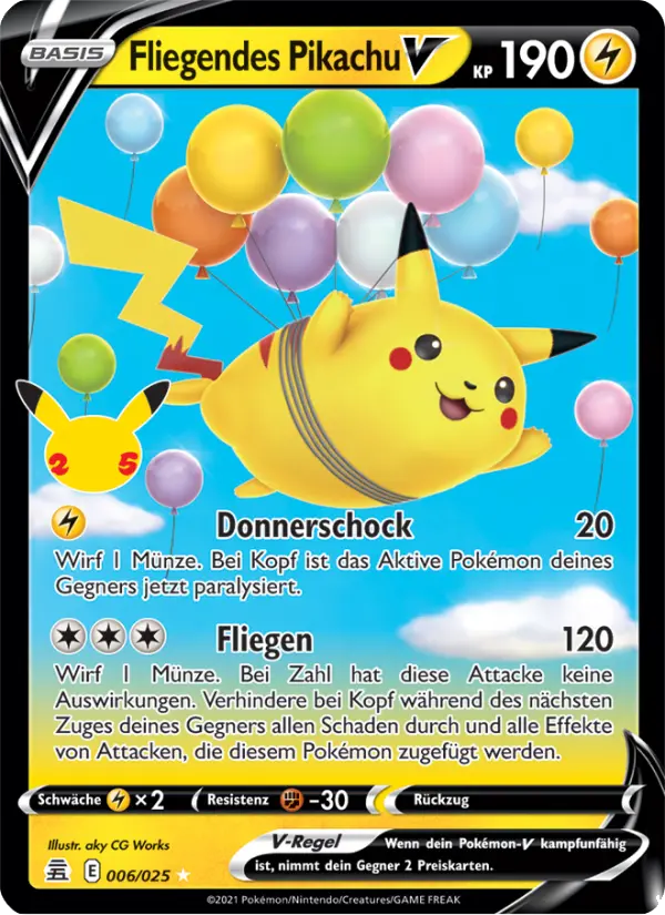 Fliegendes Pikachu V card image