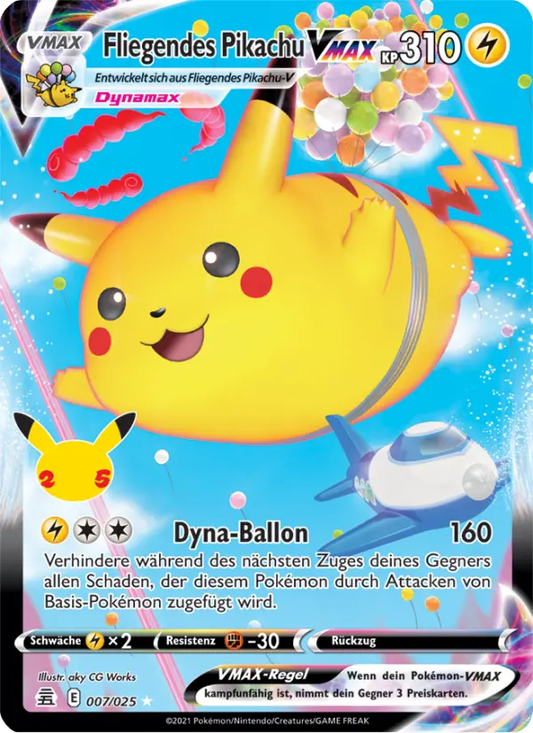 Fliegendes Pikachu VMAX card image