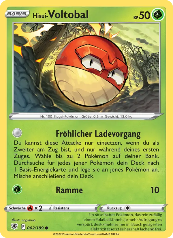 Hisui Voltobal Pokemon card