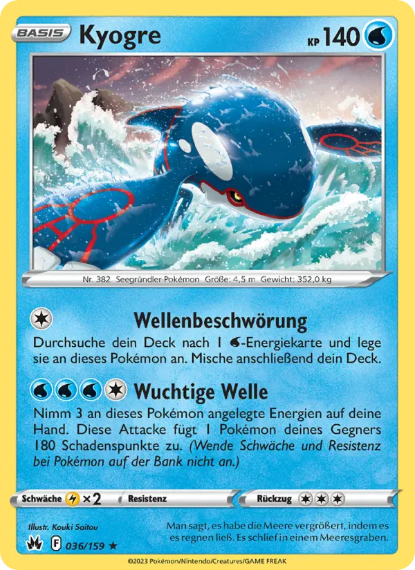 Kyogre card image