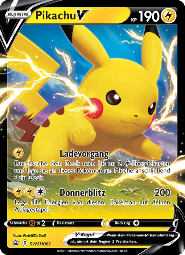 Pikachu V card image