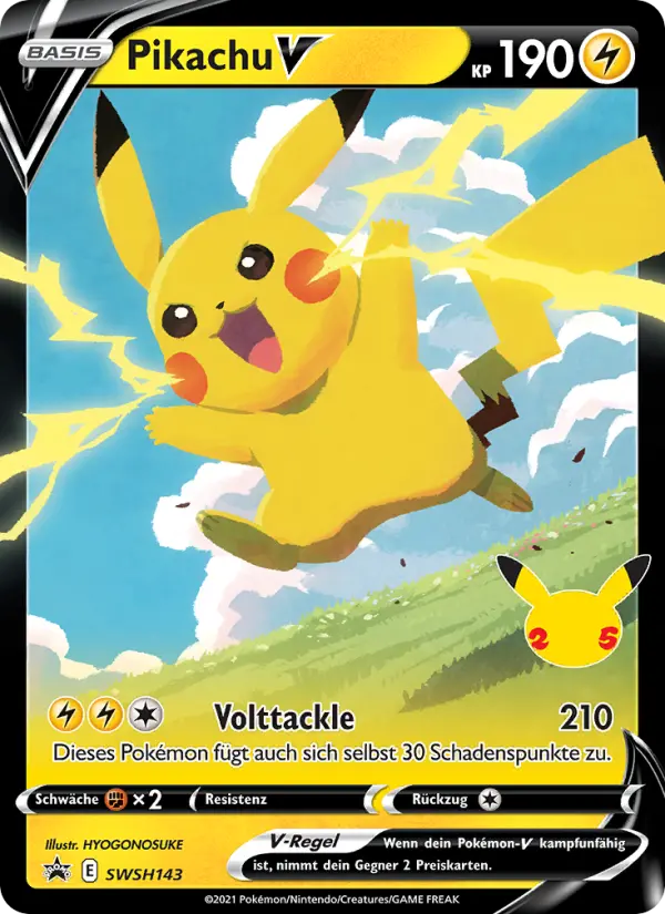 Pikachu V card image