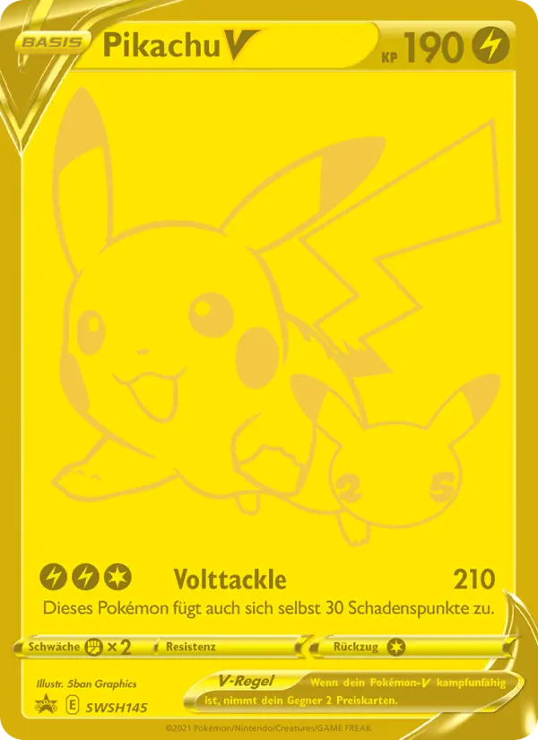 Pikachu V card image