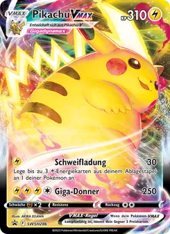 Pikachu VMAX, Karte SWSH286 aus SCSC Promokarten