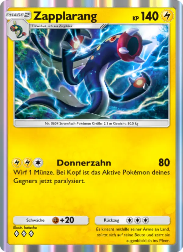 Zapplarang Pokemon card