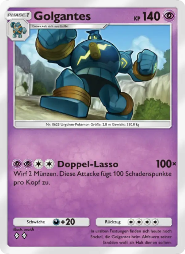 Golgantes Pokemon card
