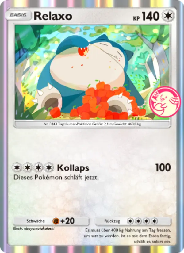 Relaxo Pokemon card