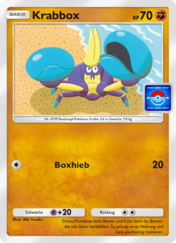 Krabbox Pokemon card
