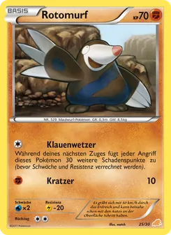 Carte Rototaupe, BW Kit du dresseur (Minitaupe)