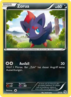 Carte Zorua, BW Kit du dresseur (Zoroark)