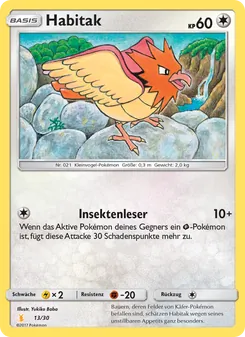 Carte Piafabec, SM Kit du dresseur (Raichu d'Alola)