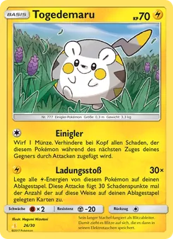 Carte Togedemaru, SM Kit du dresseur (Raichu d'Alola)