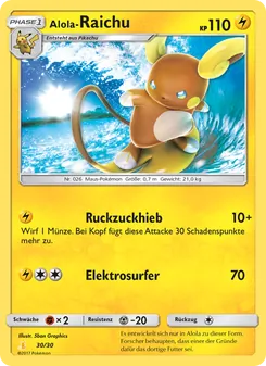 Carte Raichu d’Alola, SM Kit du dresseur (Raichu d'Alola)