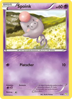 Carte Spoink, XY Kit du dresseur (Bruyverne)