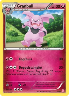 Carte Granbull, XY Kit du dresseur (Nymphali)