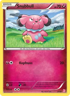 Carte Snubbull, XY Kit du dresseur (Nymphali)