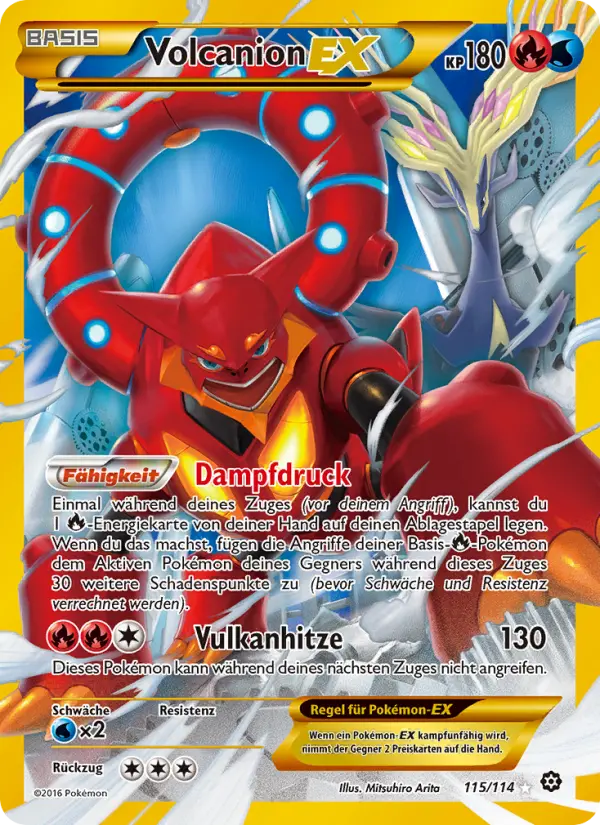 Volcanion EX card image