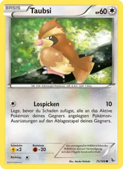 Taubsi – Flammenmeer Nr. 75