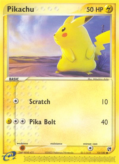 Pikachu card photo
