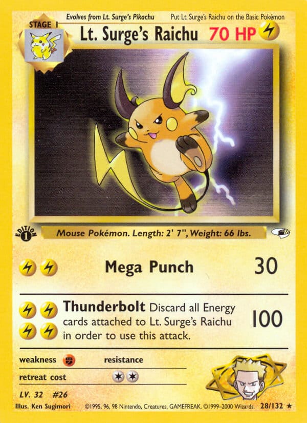 Lt. Surge's Raichu 028/132
