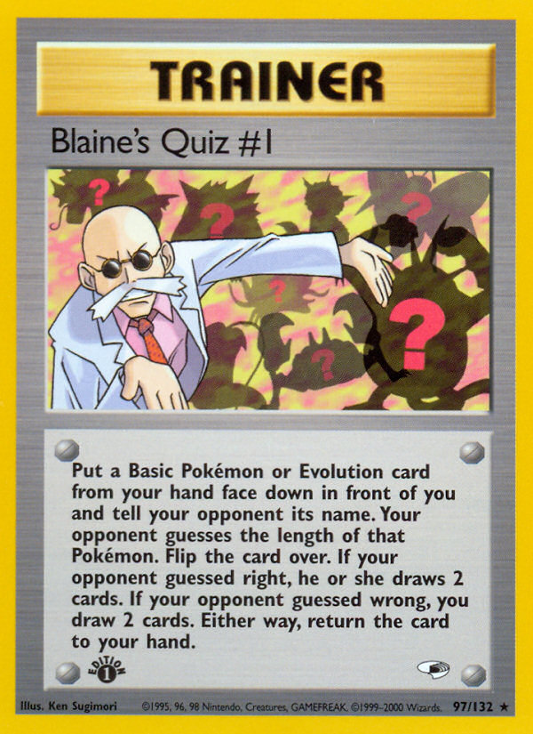 Blaine's Quiz #1 Pokémon TCG Card