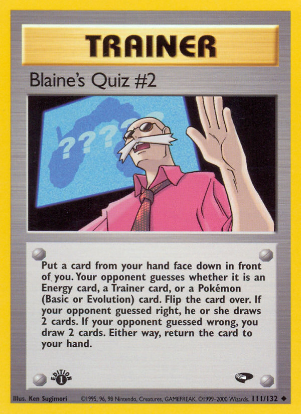 Blaine's Quiz #2 Pokémon TCG Card