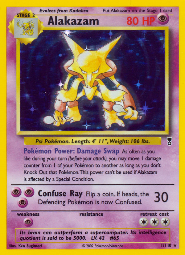 Alakazam #1 Reverse Holo, Legendary Collection card photo