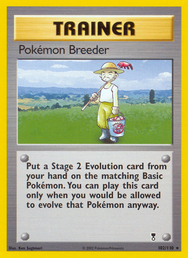 Pokémon Breeder #102 Normal, Legendary Collection card photo