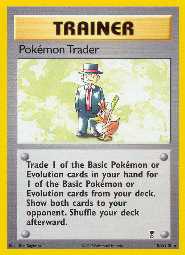 Pokémon Trader #103 Reverse Holo, Legendary Collection card photo