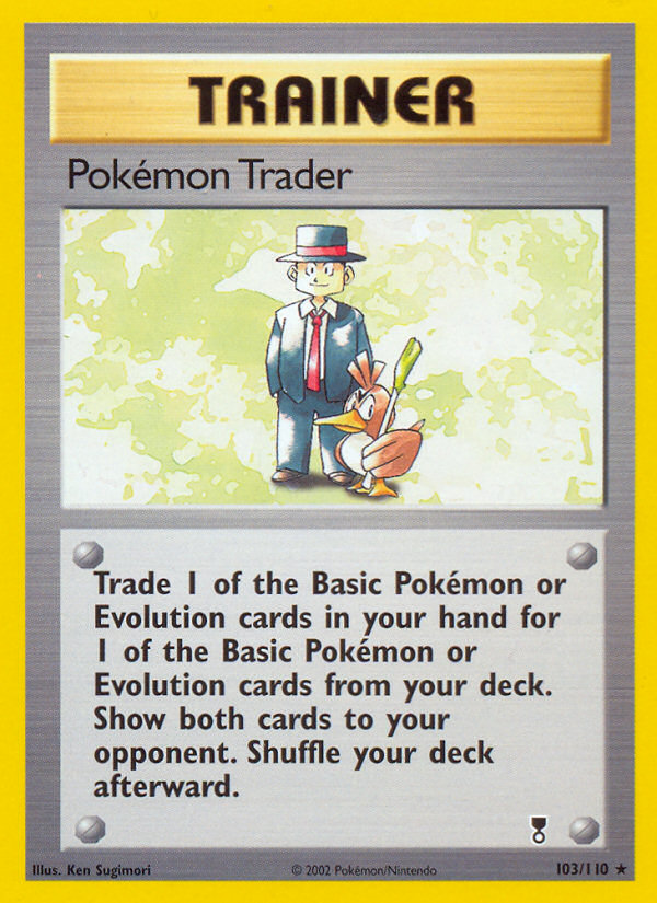 Pokémon Trader card art from Legendary Collection by Ken Sugimori