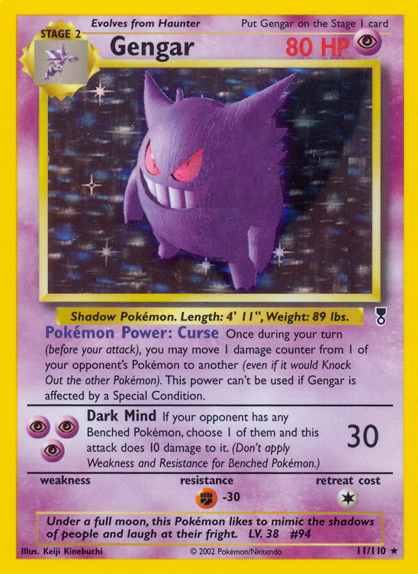 Gengar card art from Legendary Collection (lc-11), illustrated by Keiji Kinebuchi