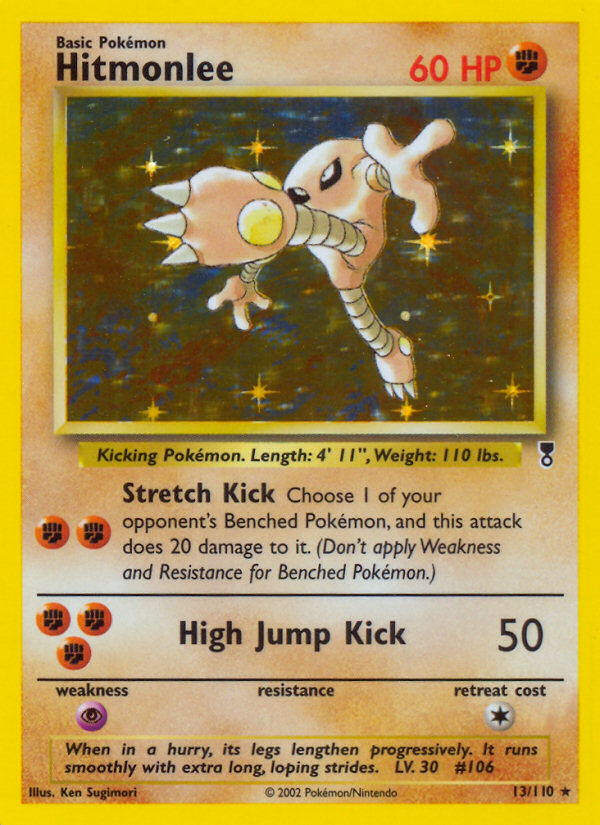 Hitmonlee #13 Reverse Holo, Legendary Collection card photo