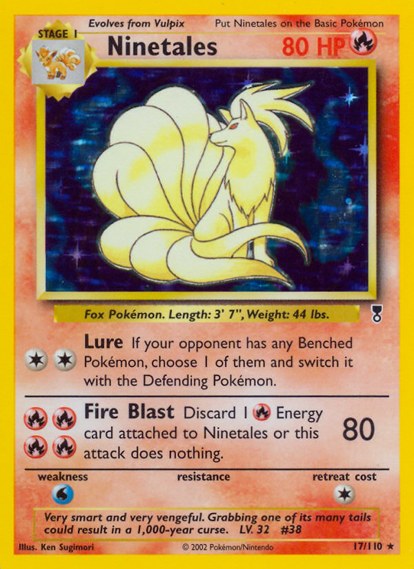 Ninetales #17 Holo, Legendary Collection card photo