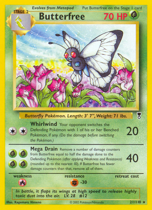 Butterfree #21 Reverse Holo, Legendary Collection card photo