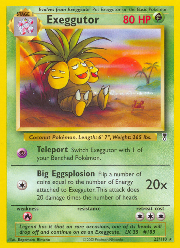 Exeggutor card art from Legendary Collection (LC-23) by Kagemaru Himeno