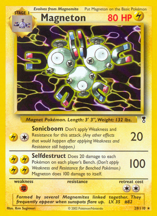 Magneton #28 Reverse Holo, Legendary Collection card photo