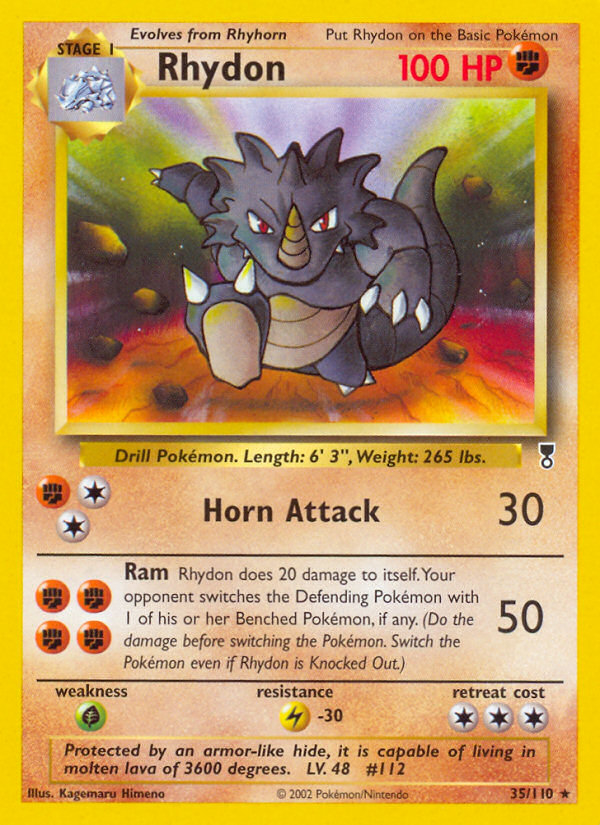 Rhydon #35 Normal, Legendary Collection card photo