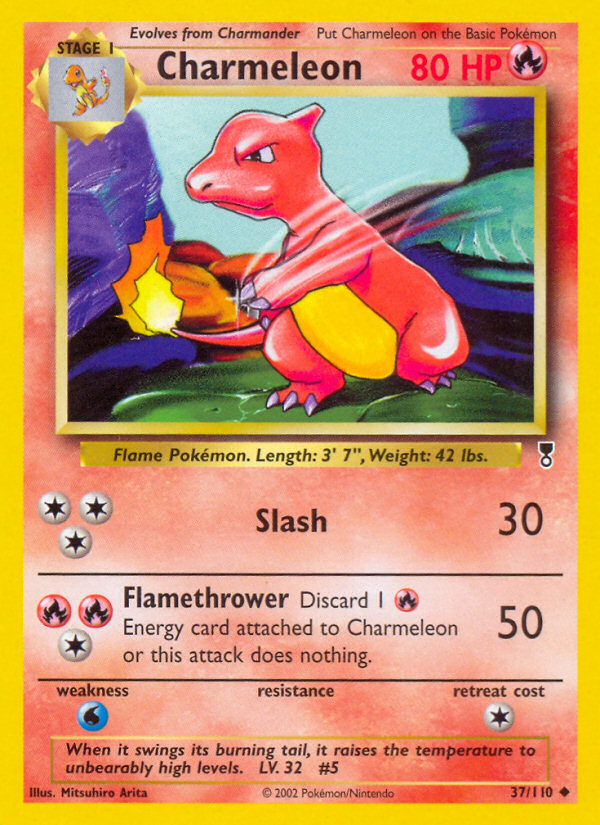 Charmeleon card art from Legendary Collection by Mitsuhiro Arita