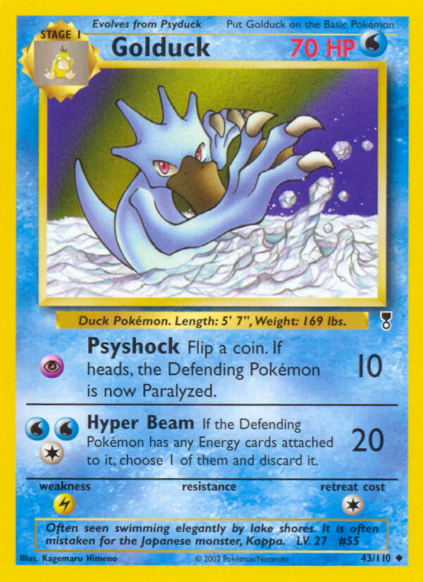 Golduck #43 Reverse Holo, Legendary Collection card photo