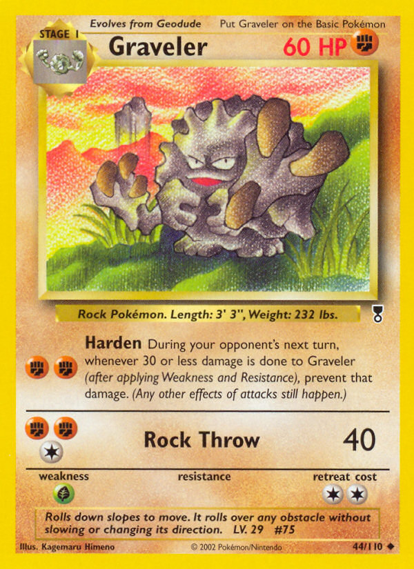 Graveler #44 Reverse Holo, Legendary Collection card photo