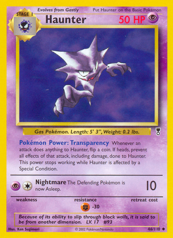 Haunter #46 Reverse Holo, Legendary Collection card photo