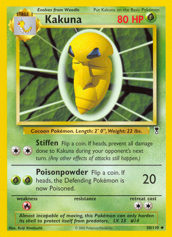 Kakuna #50 Reverse Holo, Legendary Collection card photo