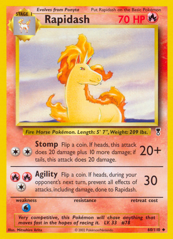 Rapidash #60 Reverse Holo, Legendary Collection card photo