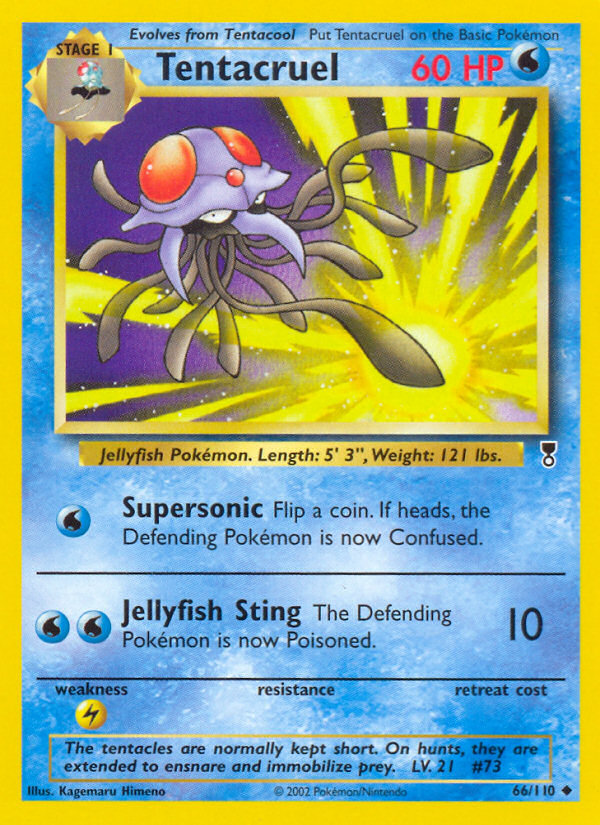 Tentacruel holo card art from Legendary Collection by Kagemaru Himeno