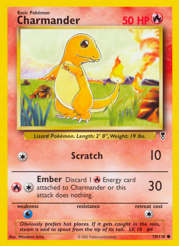 Charmander #70 Reverse Holo, Legendary Collection card photo