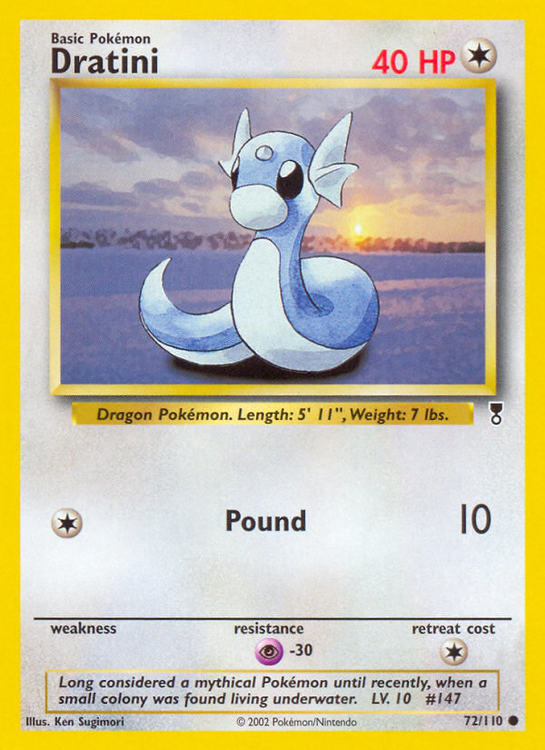 Dratini #72 Reverse Holo, Legendary Collection card photo