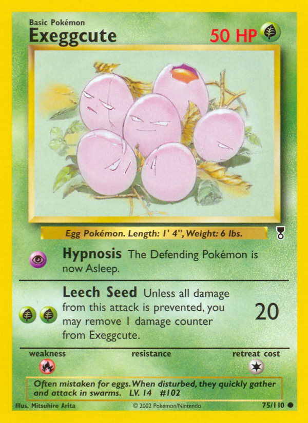 Exeggcute #75 Reverse Holo, Legendary Collection card photo