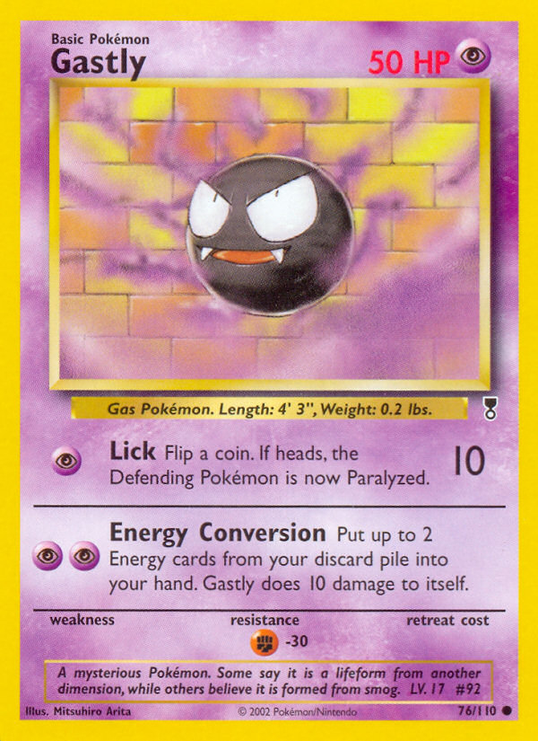 Gastly #76 Reverse Holo, Legendary Collection card photo